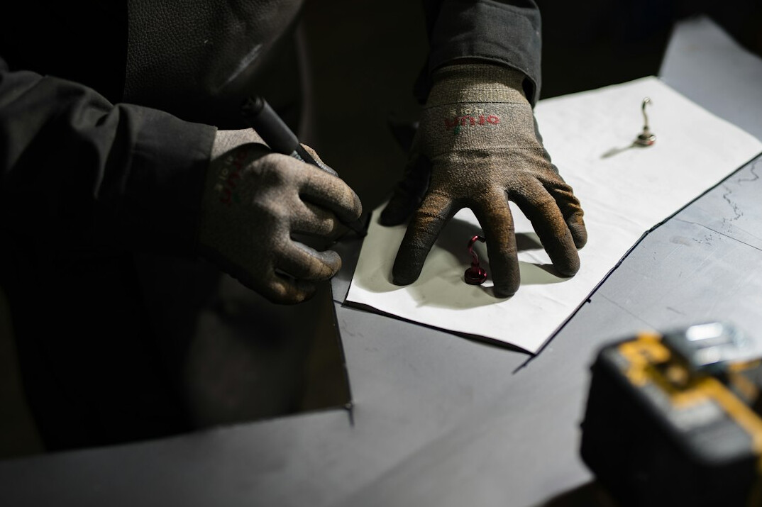 investigator examining evidence